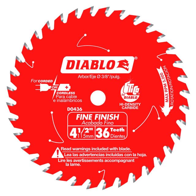 4-1/2 in. 36 Tooth Fine Finish Saw Blade