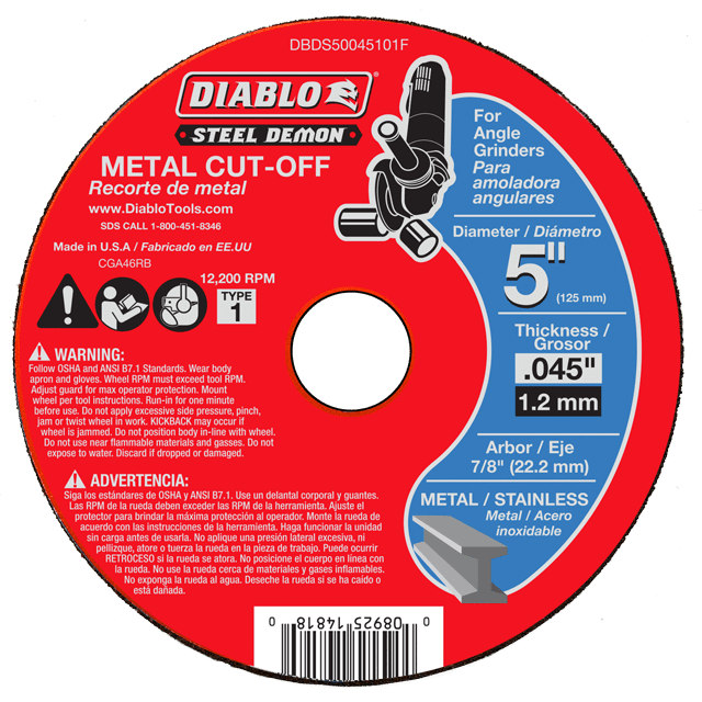 Steel Demon 5 in. Type 1 Metal Cut-Off Disc