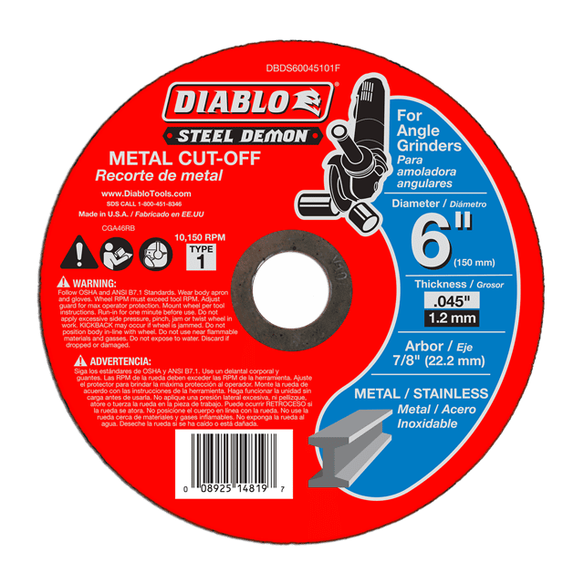 Steel Demon 6 in. Type 1 Metal Cut-Off Disc