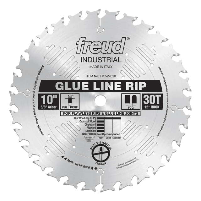 10" Glue Line Ripping Blade