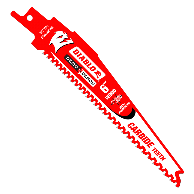 6 in. Demo Demon Carbide Recip Blade for Nail-Embedded Wood