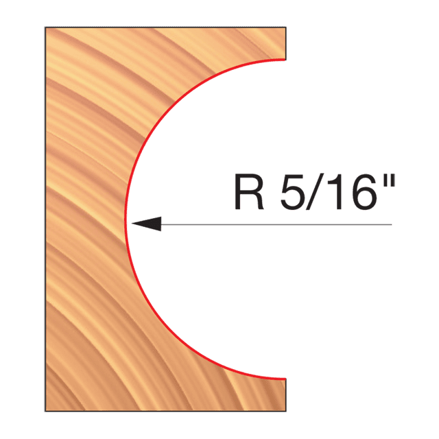 2-7/8" x 5/8" x 3/4" Convex Radius Cutters